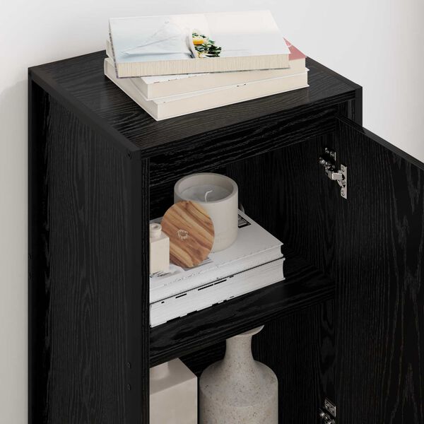 vidaXL Sz&eacute;f Fekete t&ouml;lgy 43 x 36 x 75,5 cm Faanyag