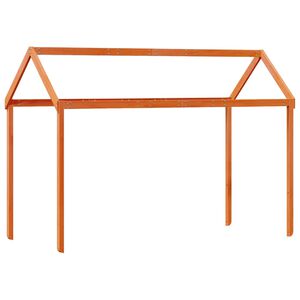 vidaXL viaszbarna t&ouml;m&ouml;r fenyőfa gyerek&aacute;gytető 217 x 95,5 x 159 cm