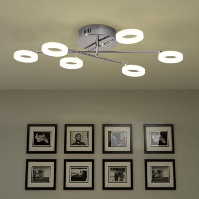 vidaXL LED mennyezeti lámpa 6 meleg, fehér fényforrással