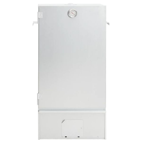 vidaXL horganyzott ac&eacute;l BBQ f&uuml;st&ouml;lőkemence hidegf&uuml;st-gener&aacute;torral