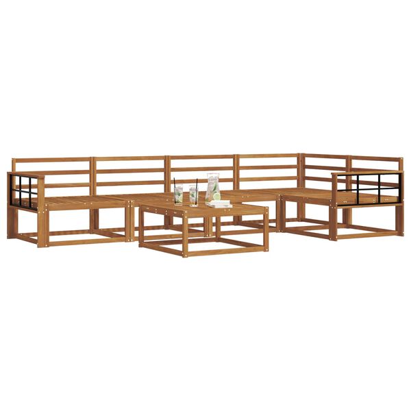 vidaXL K&uuml;lt&eacute;ri kanap&eacute; szett 6 pcs Term&eacute;szetes T&ouml;m&ouml;r Ak&aacute;cfa