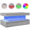 vidaXL sz&uuml;rke sonoma sz&iacute;nű doh&aacute;nyz&oacute;asztal LED-l&aacute;mp&aacute;kkal 90x50x40 cm