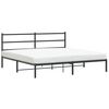 vidaXL fekete f&eacute;m &aacute;gykeret fejt&aacute;ml&aacute;val 200 x 200 cm