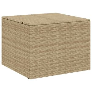 vidaXL vegyes b&eacute;zs polyrattan kerti t&aacute;rol&oacute;l&aacute;da 291 L