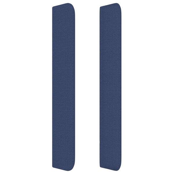 vidaXL kék szövet fejtámla szárnyakkal 93x16x118/128 cm