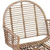vidaXL Étkezőszék 2 pcs Természetes 57 x 54.5 x 85 cm Rattan és Vas