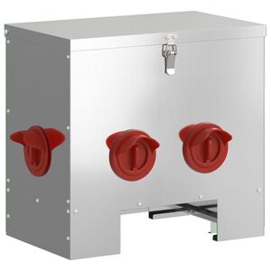 vidaXL Csirke etető Ez&uuml;st 40,5 x 25 x 38 cm Horganyzott ac&eacute;l