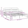 vidaXL Nappali ágykeret fejtámlával Fehér 107 x 203 cm Acél