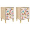 vidaXL &Eacute;jjeliszekr&eacute;ny MAINZ 2 db Sonoma T&ouml;lgy 36 x 33 x 50 cm
