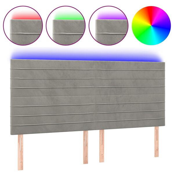 vidaXL vil&aacute;gossz&uuml;rke b&aacute;rsony LED-es fejt&aacute;mla 160x5x118/128 cm