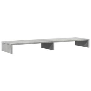 vidaXL betonsz&uuml;rke szerelt fa monitor&aacute;llv&aacute;ny 100 x 27 x 10 cm