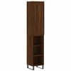 vidaXL barna t&ouml;lgy sz&iacute;nű szerelt fa magasszekr&eacute;ny 34,5x34x180 cm