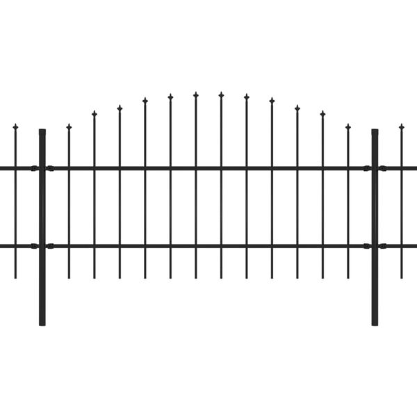 vidaXL fekete ac&eacute;lker&iacute;t&eacute;s l&aacute;ndzs&aacute;s tetejű 1781,5 x 100 cm