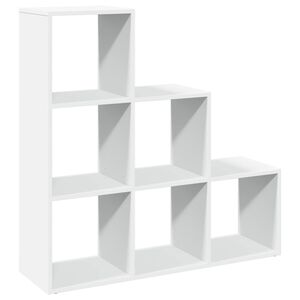 vidaXL 3-szintes szobaelv&aacute;laszt&oacute; k&ouml;nyvespolc feh&eacute;r, 99 x 29 x 99 cm, r&eacute;tegelt fa
