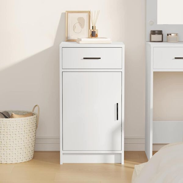 vidaXL Sz&eacute;f fi&oacute;kkal Feh&eacute;r 40 x 40.5 x 75 cm Faanyag