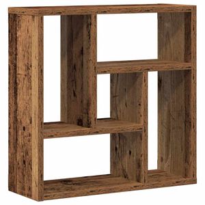 vidaXL antik fa sz&iacute;nű szerelt fa fali polc 45 x 16 x 45 cm