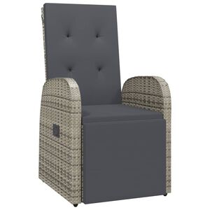 vidaXL sz&uuml;rke d&ouml;nthető h&aacute;tt&aacute;ml&aacute;s polyrattan kerti sz&eacute;k p&aacute;rn&aacute;val