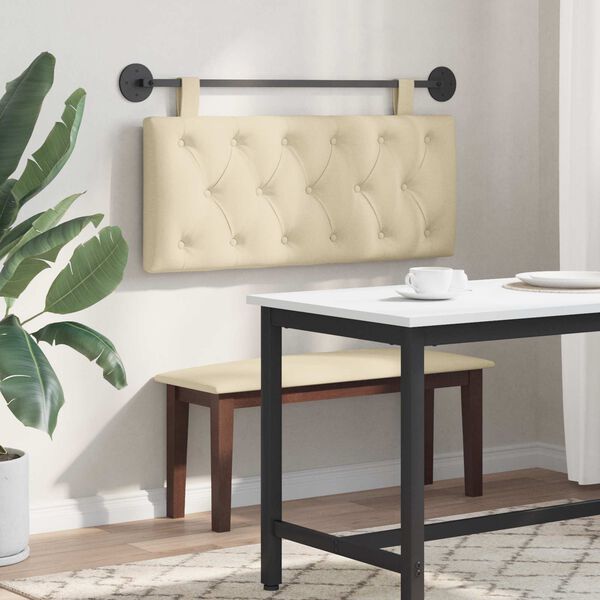 vidaXL Fali Fejt&aacute;mla Falra szerelhető Kr&eacute;m 110 x 55 x 7 cm sz&ouml;vet