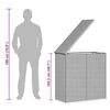 vidaXL szürke polyrattan kerti párnatartó doboz 100 x 49 x 103,5 cm