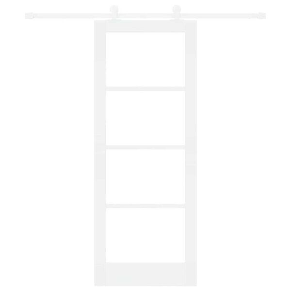 vidaXL Csúszó ajtó ORKDAL Fehér és fekete 78 x 202 cm