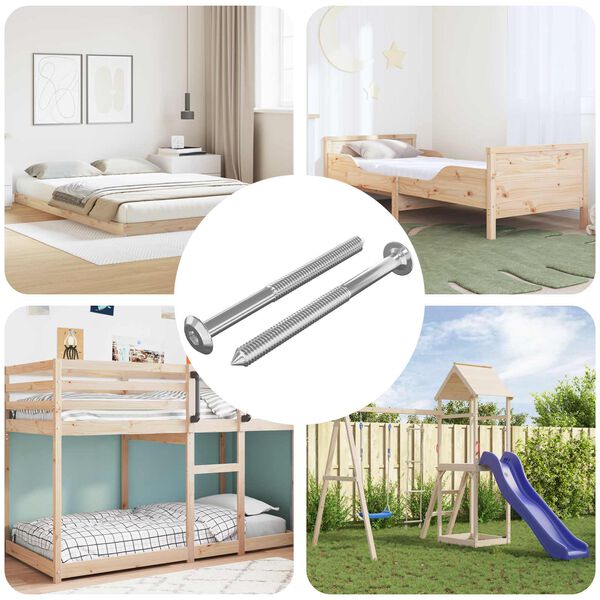 vidaXL B&uacute;torcsavarok 2 pcs Ez&uuml;st M6 x 70 mm Ac&eacute;l