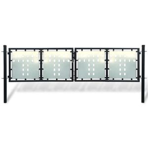 vidaXL fekete, egysz&aacute;rny&uacute; ker&iacute;t&eacute;skapu 300 x 75 cm