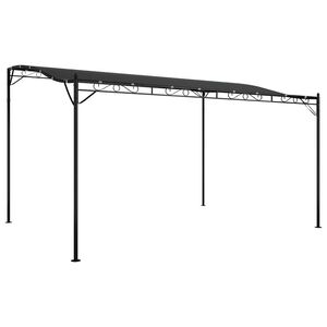 vidaXL antracitszürke szövet és acél pavilon 4 x 3 m 180 g/m²