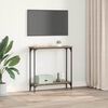 vidaXL Konzolasztal polcokkal Artisan t&ouml;lgy 75 x 22,5 x 75 cm Faanyag