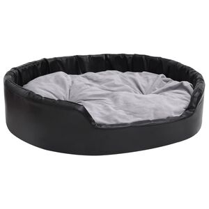 vidaXL fekete-sz&uuml;rke pl&uuml;ss &eacute;s műbőr kutya&aacute;gy 99 x 89 x 21 cm