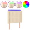 vidaXL kr&eacute;msz&iacute;nű sz&ouml;vet LED-es fejt&aacute;mla 103x16x118/128 cm