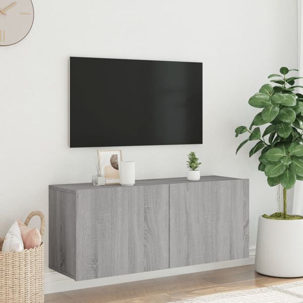 vidaXL sz&uuml;rke sonoma sz&iacute;nű falra szerelhető TV-szekr&eacute;ny 100x30x41 cm