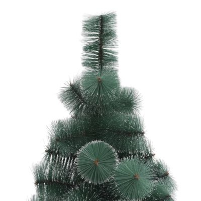 vidaXL zöld PVC és PE megvilágított műkarácsonyfa 120 cm