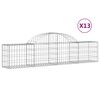 vidaXL 13 db &iacute;ves horganyzott vas gabion kos&aacute;r 200x30x40/60 cm
