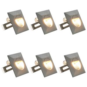 vidaXL 6 darab n&eacute;gyzet alak&uacute; ez&uuml;st k&uuml;lt&eacute;ri LED falil&aacute;mpa 2 W