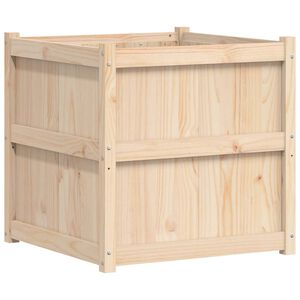vidaXL t&ouml;m&ouml;r fenyőfa kerti vir&aacute;gl&aacute;da 70x70x70 cm