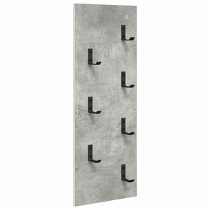 vidaXL Fali Kab&aacute;thorog t&aacute;rol&oacute;val Beton Sz&uuml;rke 30 x 1,5 x 80 cm Faanyag
