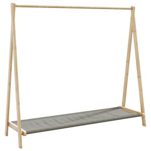 vidaXL bambusz ruha&aacute;llv&aacute;ny polcokkal 106 x 34 x 102 cm
