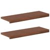 vidaXL L&eacute;pcsőfok 2 db 70 x 25 x 2 cm S&ouml;t&eacute;t Barna T&ouml;m&ouml;r T&ouml;lgyfa