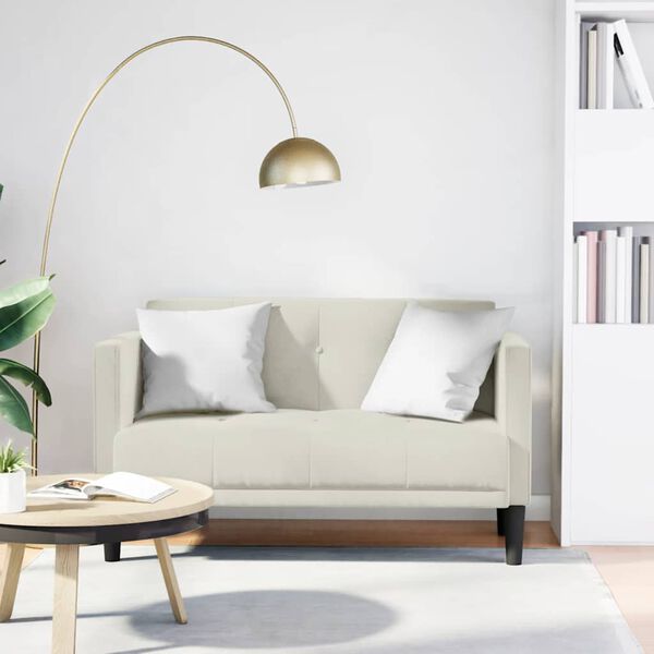 vidaXL kr&eacute;m b&aacute;rsony loveseat kanap&eacute; 111 cm