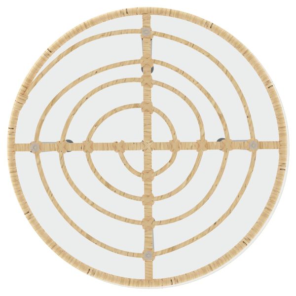 vidaXL edzett üveg és acél étkezőasztal Ø55 cm