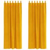 vidaXL S&ouml;t&eacute;t&iacute;tő f&uuml;gg&ouml;ny&ouml;k 2 pcs Must&aacute;r s&aacute;rga 140 x 260 cm B&aacute;rsony