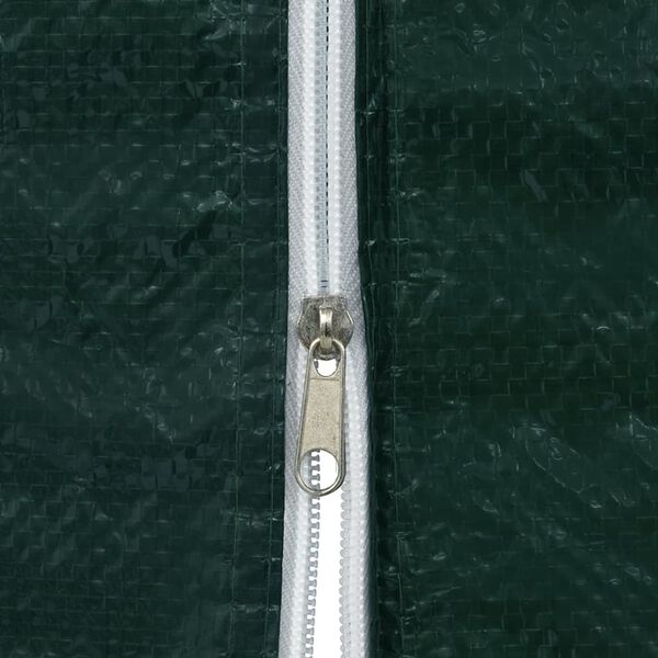 vidaXL 2 db zöld, cipzáras PE oldalfal partisátorhoz