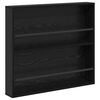 vidaXL Magazin &aacute;llv&aacute;ny Fekete t&ouml;lgy 80 x 12 x 70 cm Szerelt Fa