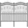 vidaXL fekete ac&eacute;l KAMPEN kerti ker&iacute;t&eacute;s l&aacute;ndzs&aacute;s tetejű 240 x 175 cm