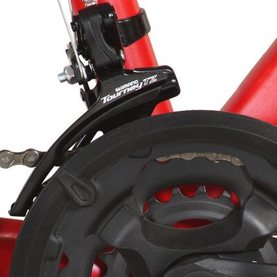 vidaXL 21 sebességes piros mountain bike 48 hüvelykes kerékkel 48 cm
