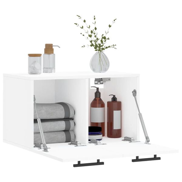 vidaXL feh&eacute;r szerelt fa faliszekr&eacute;ny 60 x 36,5 x 35 cm