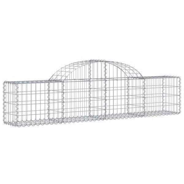 vidaXL 20 db íves horganyzott vas gabion kosár 200x30x40/60 cm