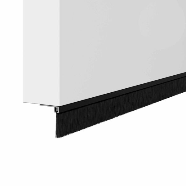 vidaXL Csavaros Ajt&oacute; Kefe Z&aacute;r 2 pcs Fekete 100 cm Alum&iacute;nium &ouml;tv&ouml;zet