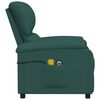 vidaXL sötétzöld szövet elektromos masszázsfotel