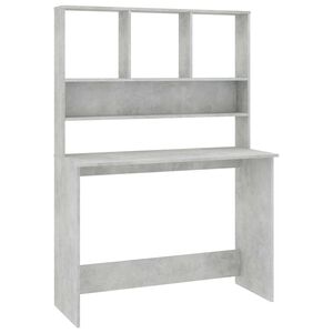 vidaXL betonsz&uuml;rke forg&aacute;cslap &iacute;r&oacute;asztal polcokkal 110 x 45 x 157 cm